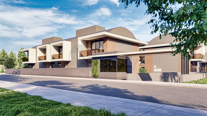 Виллы планировки 3+1 и 5+2 в микрорайоне Гюзельюрт - Анталия 