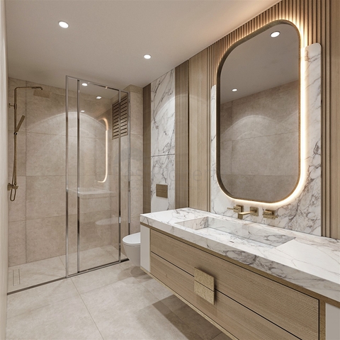 Виллы планировки 3+1 и 5+2 в микрорайоне Гюзельюрт - Анталия 