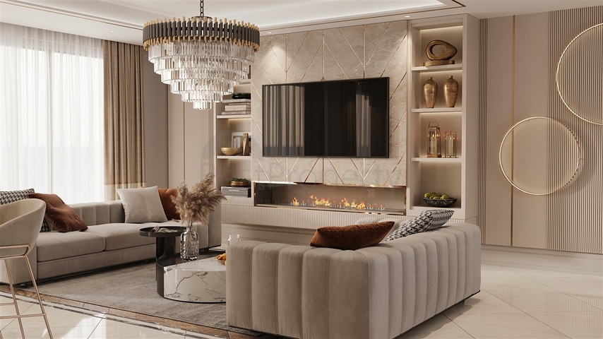 Виллы планировки 3+1 и 5+2 в микрорайоне Гюзельюрт - Анталия 