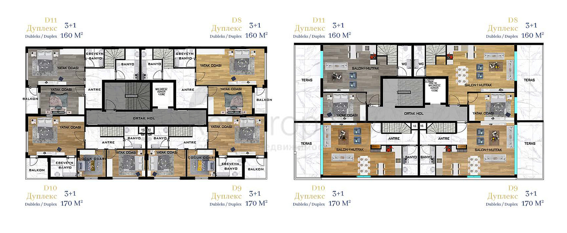Эксклюзивный проект в микрорайоне Гюрсу - Анталия 