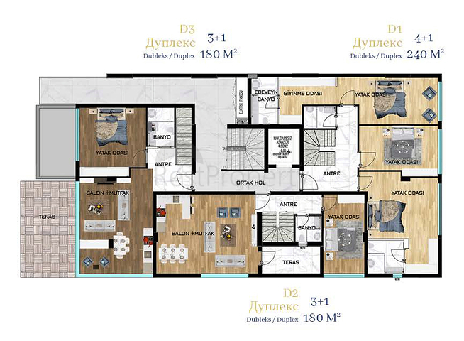 Эксклюзивный проект в микрорайоне Гюрсу - Анталия 