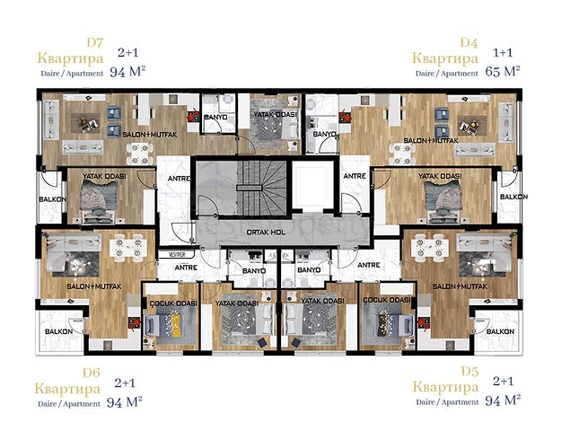 Эксклюзивный проект в микрорайоне Гюрсу - Анталия 
