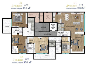 Эксклюзивный проект в микрорайоне Гюрсу - Анталия 