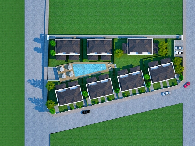 Виллы в комплексе планировки 3+1 в районе Кемер - Анталия 