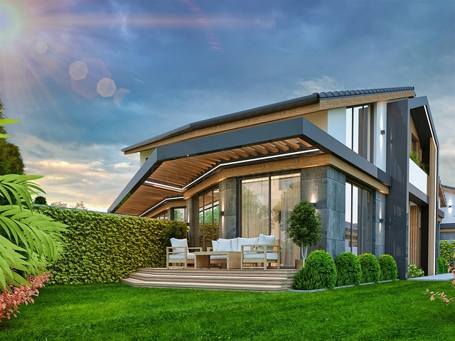 Вилла планировки 4+1 в районе Дошемеалты - Анталия 