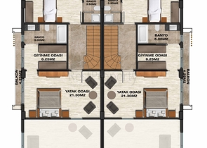 Вилла планировки 4+1 в районе Дошемеалты - Анталия 