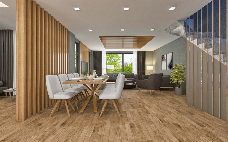 Виллы планировки 3+1 в районе Алтынташ - Анталия 