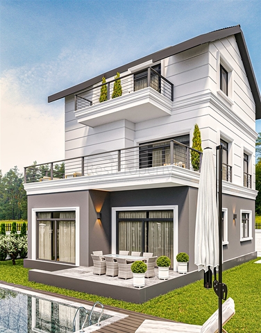 Вилла планировки 4+1 в районе Белек - Анталия 