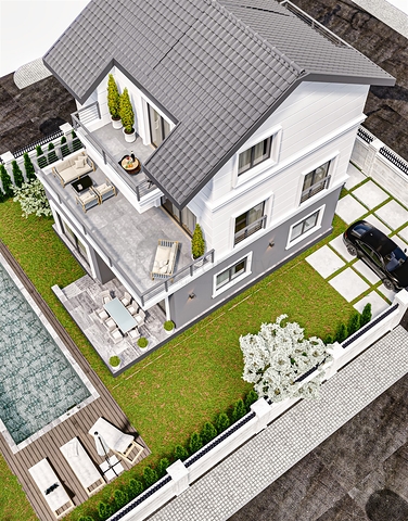 Вилла планировки 4+1 в районе Белек - Анталия 