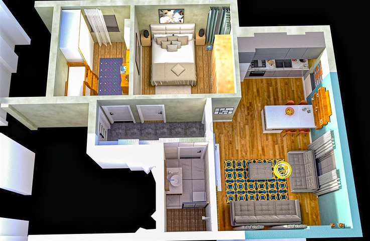 Квартиры планировки 1+1  2+1 в микрорайоне Эрменек - Анталия 