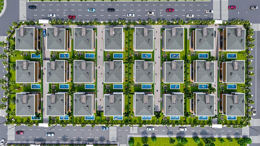 Инвестиционный проект виллы в микрорайоне Эрменек - Анталия 