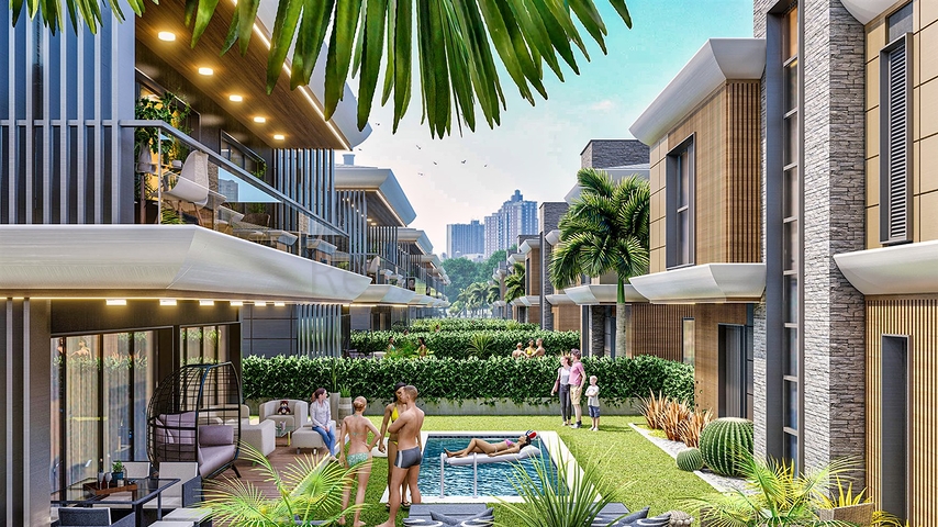 Инвестиционный проект виллы в микрорайоне Эрменек - Анталия 