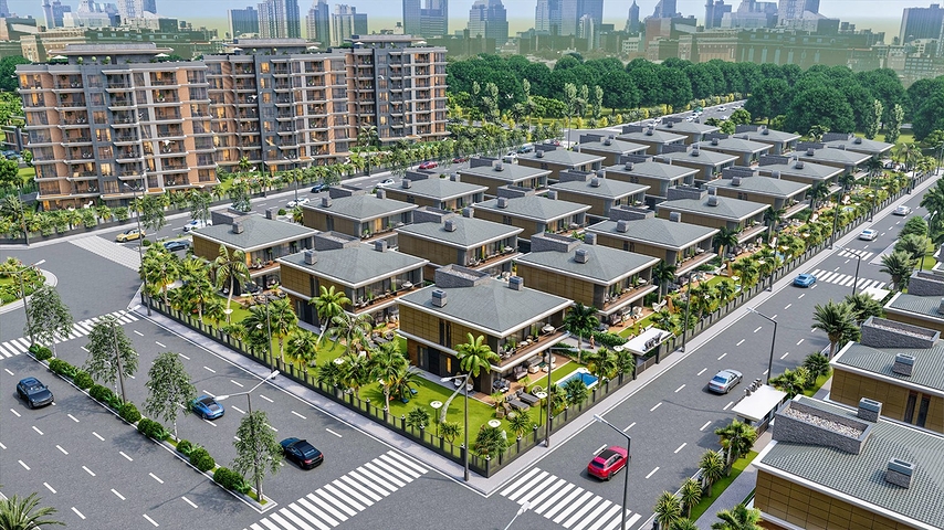 Инвестиционный проект виллы в микрорайоне Эрменек - Анталия 