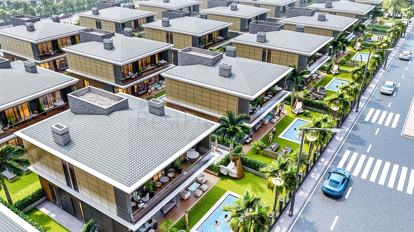 Инвестиционный проект виллы в микрорайоне Эрменек - Анталия 