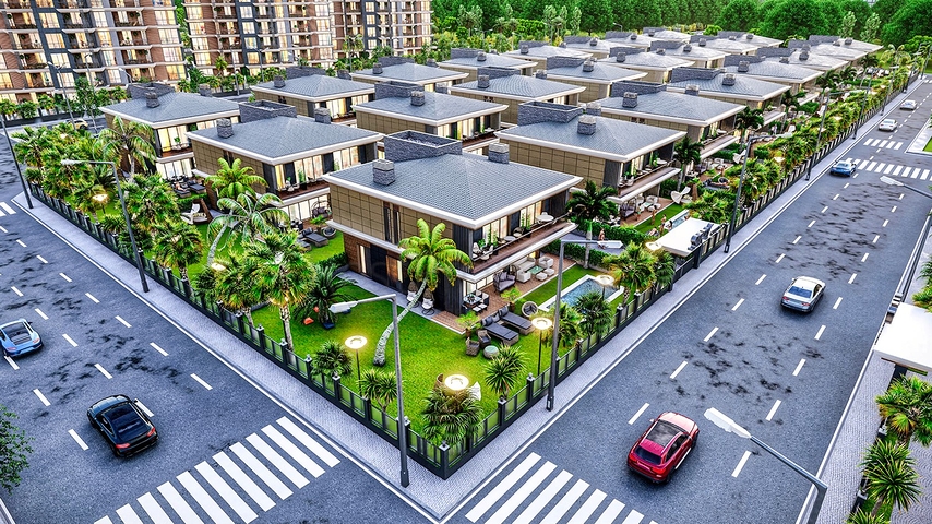 Инвестиционный проект виллы в микрорайоне Эрменек - Анталия 