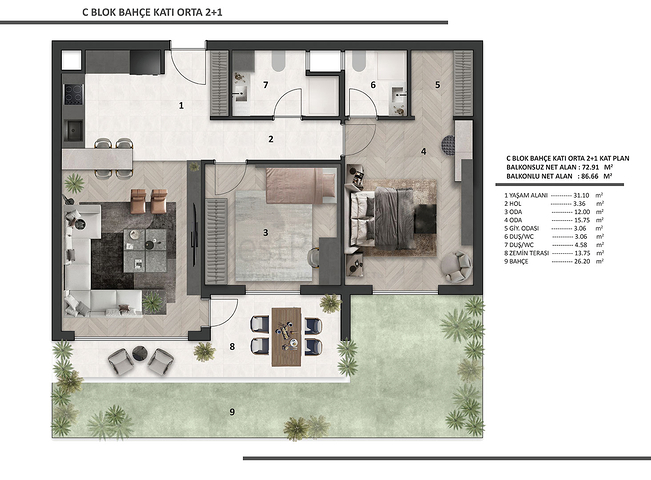 Инвестиционный проект в районе Алтынташ - Анталия 
