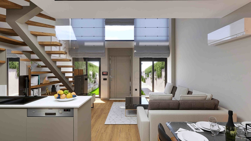 Инвестиционный проект виллы в жилом комплексе, микрорайон Алтынова - Анталия 