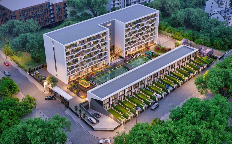 Инвестиционный проект виллы в жилом комплексе, микрорайон Алтынова - Анталия 