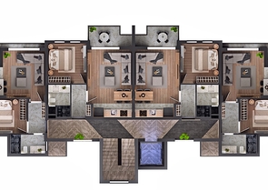 Квартира планировки 1+1 в районе Алтынташ - Анталия 