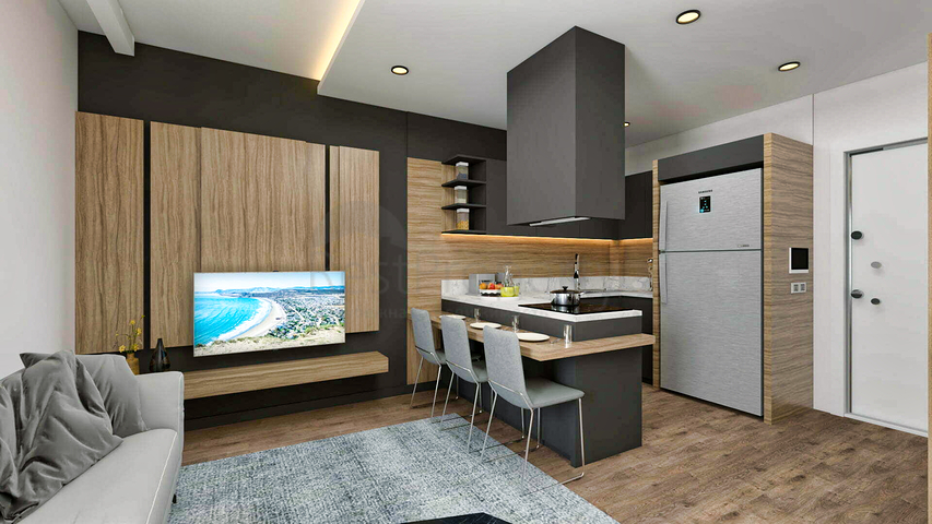 Квартира планировки 2+1 в микрорайоне Алтынкум - Анталия 