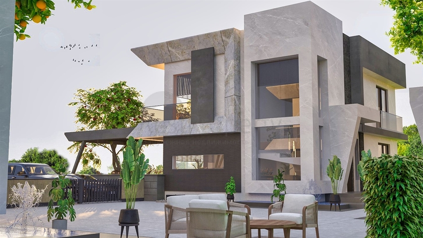 Виллы планировки 4+1 в микрорайоне Чамюва - Анталия 