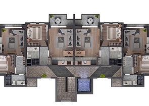 Квартира планировки 1+1 в районе Алтынташ - Анталия 