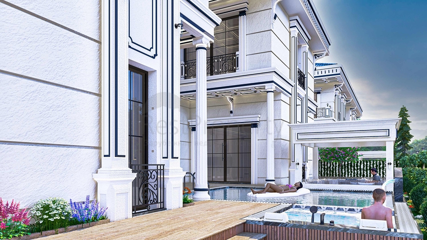 Вилла планировки 5+1 в районе Дошемеалты - Анталия 