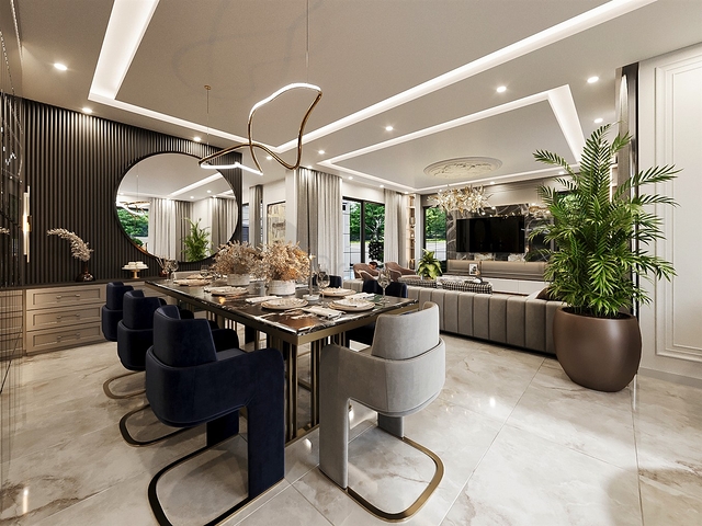 Вилла планировки 5+1 в районе Дошемеалты - Анталия 