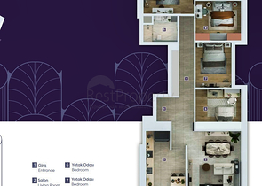 Квартира планировки 4+1 в районе Дошемеалты - Анталия 