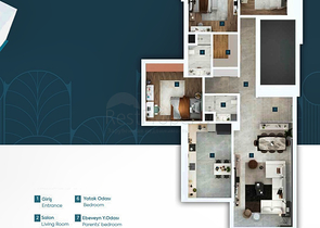 Квартира планировки 4+1 в районе Дошемеалты - Анталия 