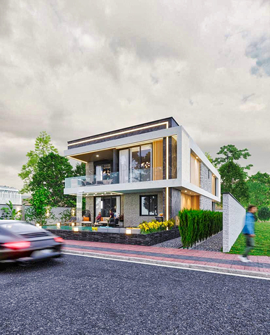 Вилла планировки 4+1 в районе Дошемеалты - Анталия 