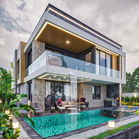 Вилла планировки 4+1 в районе Дошемеалты - Анталия 