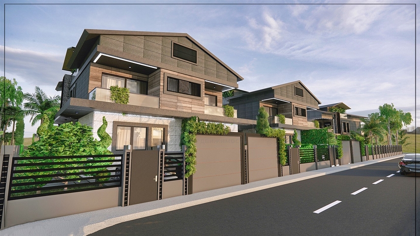 Вилла планировки 4+1 в микрорайоне Алтынкале - Анталия 