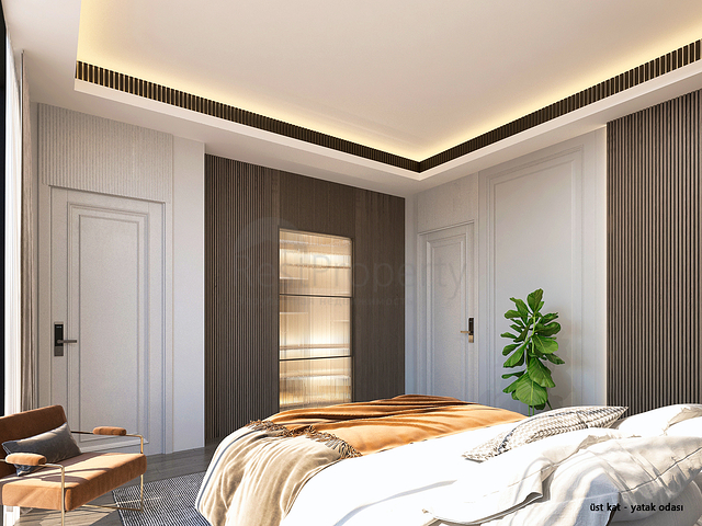 Вилла планировки 4+1 в микрорайоне Алтынкале - Анталия 