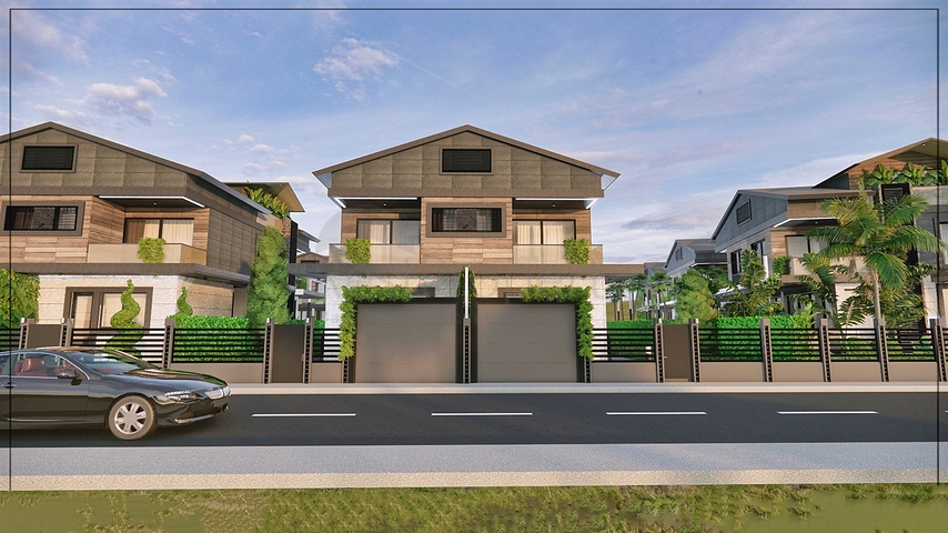 Вилла планировки 4+1 в микрорайоне Алтынкале - Анталия 