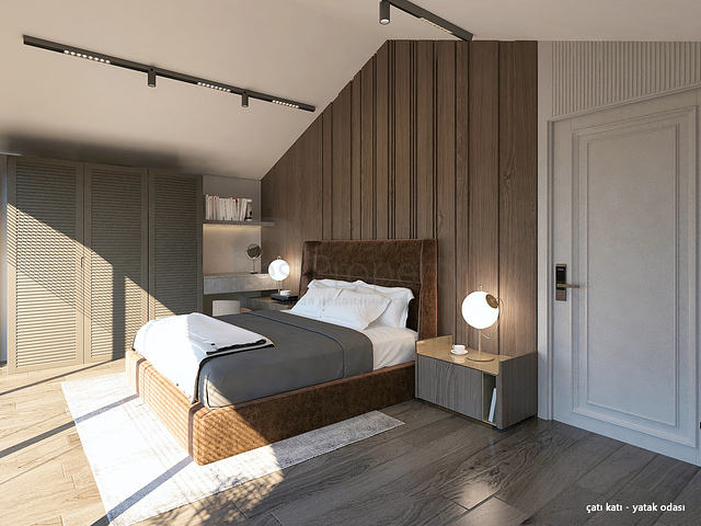 Вилла планировки 4+1 в микрорайоне Алтынкале - Анталия 