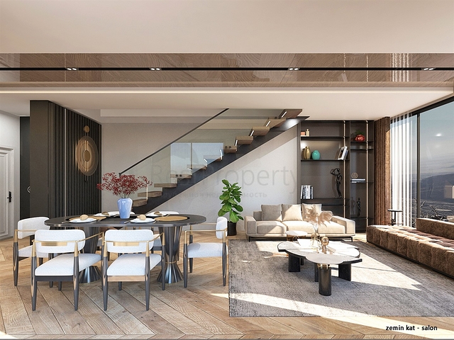 Вилла планировки 4+1 в микрорайоне Алтынкале - Анталия 