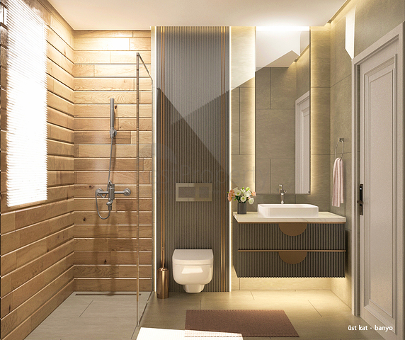 Вилла планировки 4+1 в микрорайоне Алтынкале - Анталия 