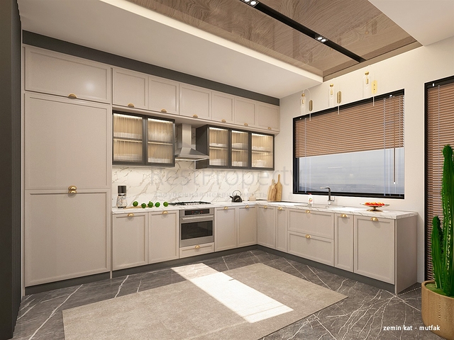 Вилла планировки 4+1 в микрорайоне Алтынкале - Анталия 