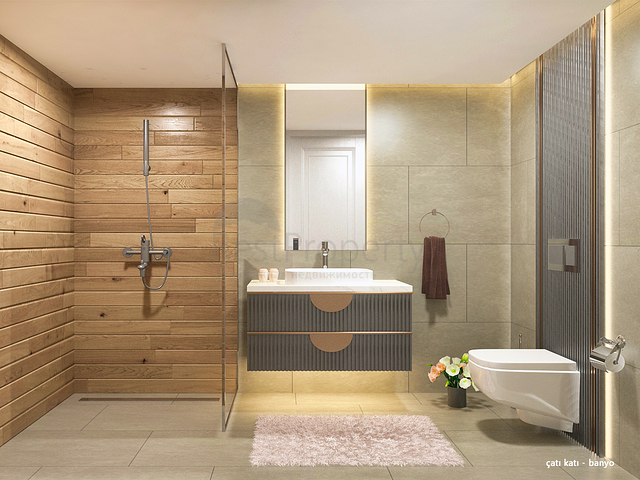 Вилла планировки 4+1 в микрорайоне Алтынкале - Анталия 