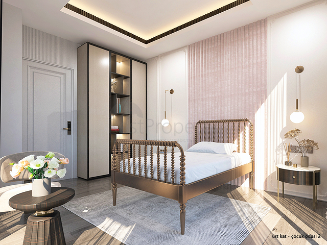 Вилла планировки 4+1 в микрорайоне Алтынкале - Анталия 