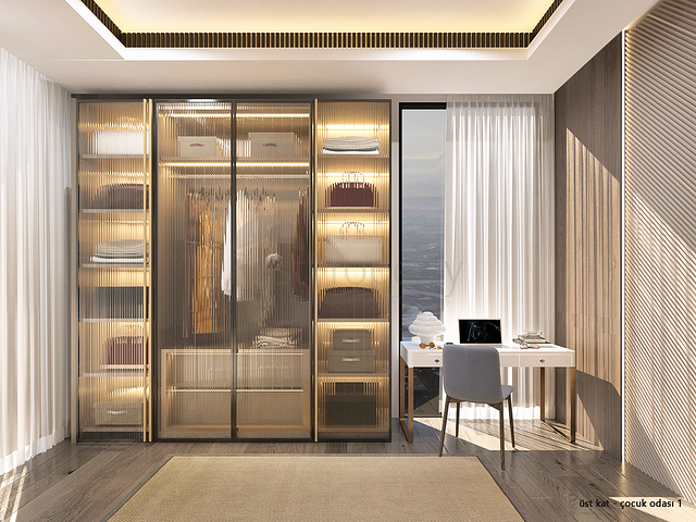 Вилла планировки 4+1 в микрорайоне Алтынкале - Анталия 