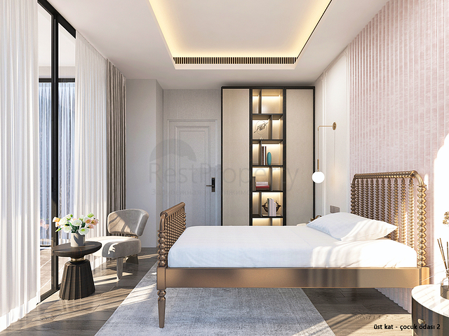 Вилла планировки 4+1 в микрорайоне Алтынкале - Анталия 