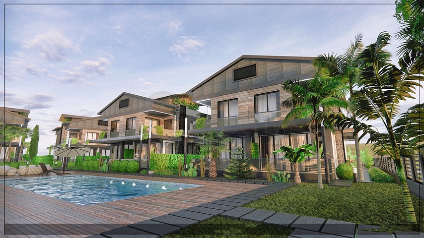 Вилла планировки 4+1 в микрорайоне Алтынкале - Анталия 