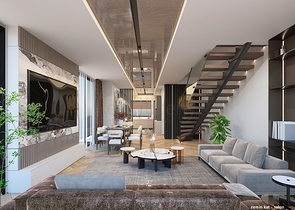 Вилла планировки 4+1 в микрорайоне Алтынкале - Анталия 