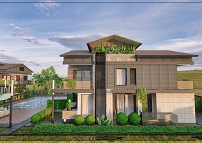 Вилла планировки 4+1 в микрорайоне Алтынкале - Анталия 