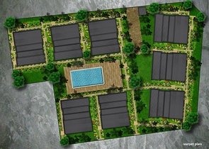 Вилла планировки 4+1 в микрорайоне Алтынкале - Анталия 