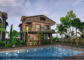 Вилла планировки 4+1 в микрорайоне Алтынкале - Анталия 