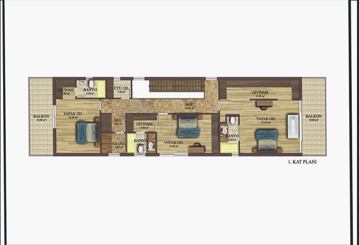 Виллы планировки 5+1 в районе Дошемеалты - Анталия 