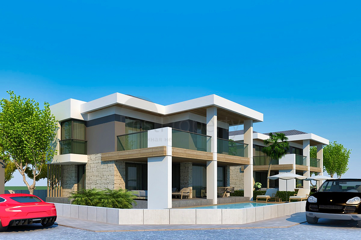 Вилла планировки 4+1 в микрорайоне Чамъюва - Анталия 